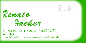renato hacker business card